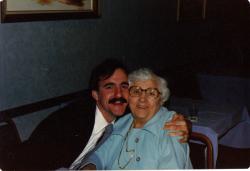 Ray Scholz and grandmother May 10. 1980