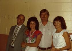 Ronnie Matt, Liz and Steve Leach, Gerry Matt, Aug, 1981