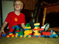 Kyle and Lego train