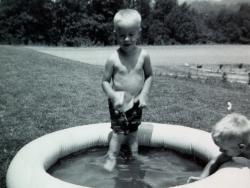 Dan and Dave in pool about 1953