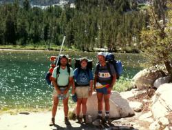 Dave Conklin, Mary and Kenny backpacking