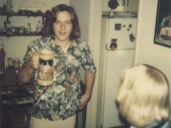 Dave with Beer Stein, abt 1981