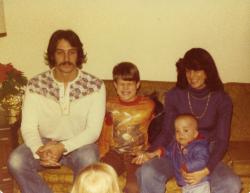 Ray Dittler, Chad, Barb and Derek, Dec, 1976