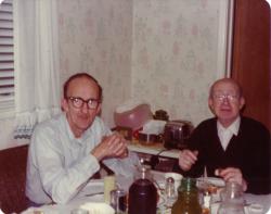 Bob Scholz and JMS, Christmas, 1974