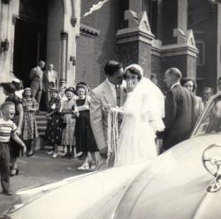 Jim and Rene Selzer, wedding, Dec, 1950