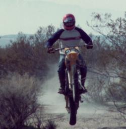 Dave Callahan jumping dirt bike