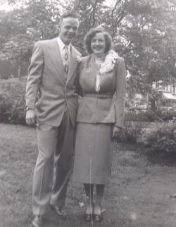 Rich and Eddie, wedding day, 1949