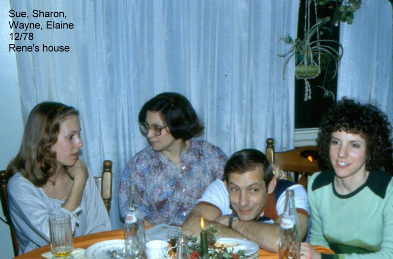 Sue, Sharon, Wayne and Elaine, Dec 1978